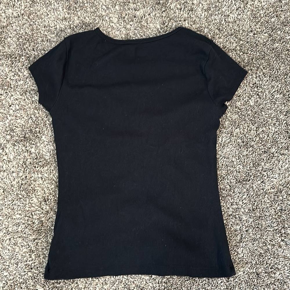 abercrombie kids front cinched tshirt black size 15/16 - Picture 8 of 8